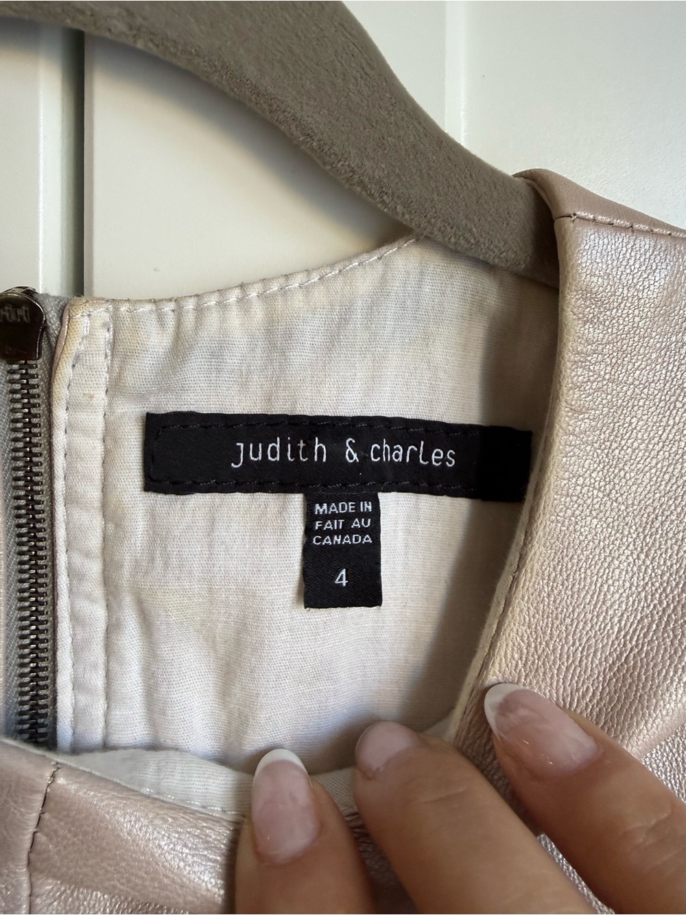 Judith & Charles Lambskin Leather Sleeveless Top | 4 - Picture 4 of 11
